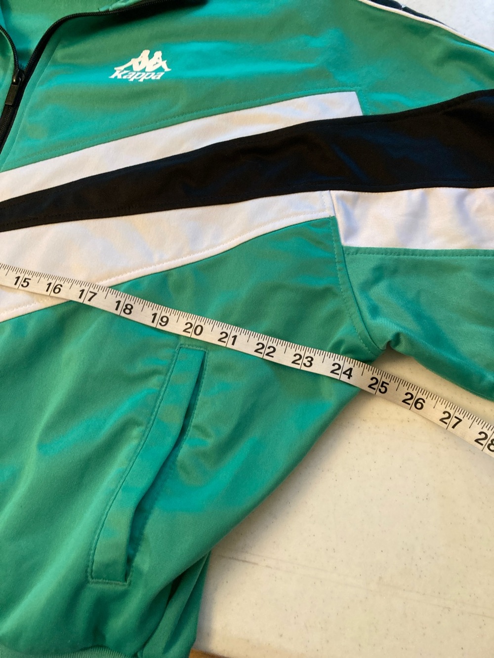 Kappa Green Black White Retro Zip-Up Track Jacket - Picture 8 of 10